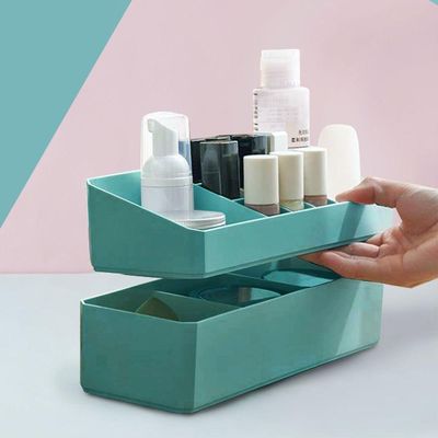 Organizador De Maquiagem, Porta Jóias De 2 Andares Linha Loft Black Friday Turquesa