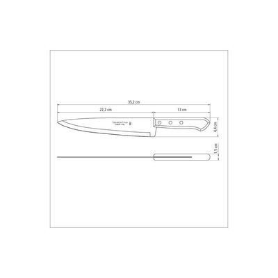 Kit 6 Facas Peixeira/cozinha 9 Lâmina Escura - Tramontina