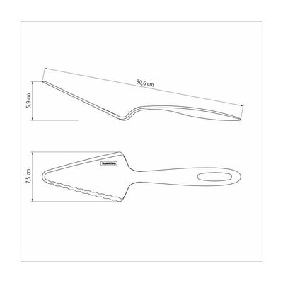 Kit 8 Espatulas Para Bolo Tramontina Ability Em Nylon Preto