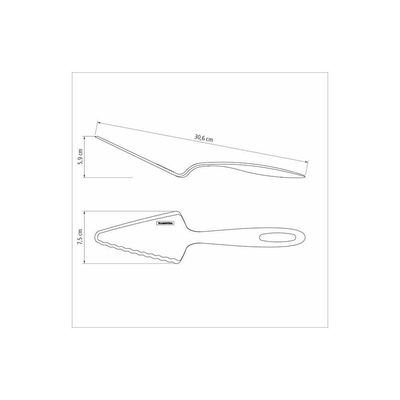 Kit 2 Espatulas Para Bolo Tramontina Ability Em Nylon Preto