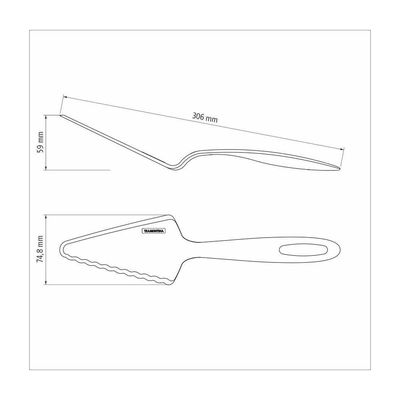 Kit 2 Espatulas Para Bolo Tramontina Ability Em Nylon Preto
