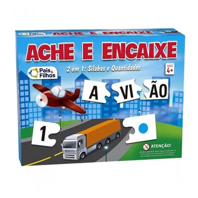 Jogo Pedagógico Ache E Encaixe - Pais E Filhos Unica Jogo Pedagógico Ache E Encaixe - Pais E Filhos