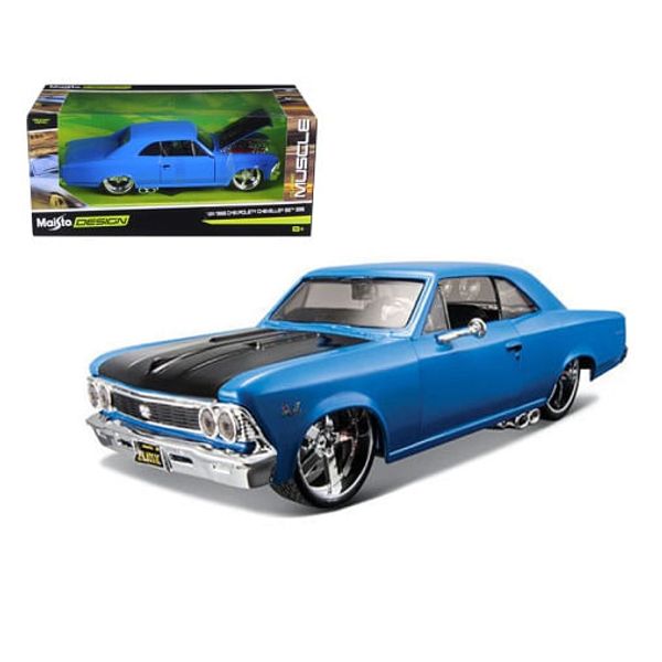 Miniatura - Carro - Chevrolet Chevelle Ss 396 - 1:24 - Maisto Design - AZUL MAI31333