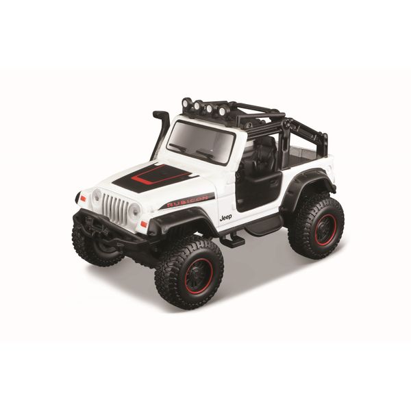 Miniatura Carro 4X4 Rebels  Maisto Fresh Metal - Jeep Wrangler Rubicon - Branco Maisto