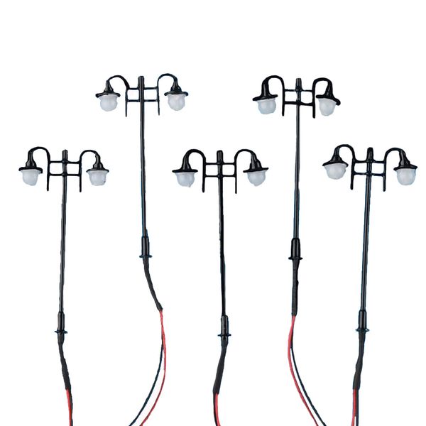 Poste De Jardim Para Maquete - Globo Duplo - 6V - 1/100 1010109 Poste De Jardim Para Maquete - Globo Duplo - 6V - 1/100 1010109