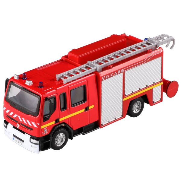 Miniatura - Carro - Renault Premium - 1:64 - Bburago Emergency - VERMELHO BUR32002 Miniatura - Carro - Renault Premium - 1:64 - Bburago Emergency - VERMELHO BUR32002