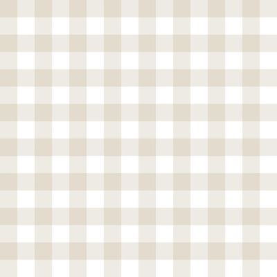 Papel de Parede Doce Estilo Xadrez Bege 82199