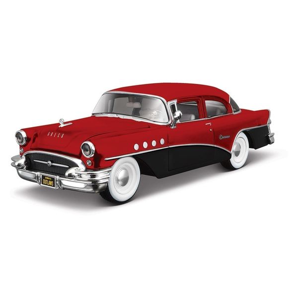 Miniatura - Carro - 1955 Buick Century - 1:24 - Kit De Montar - Maisto Assembly Line - VERMELHO MAI39307 Miniatura - Carro - 1955 Buick Century - 1:24 - Kit De Montar - Maisto Assembly Line - VERMELHO MAI39307