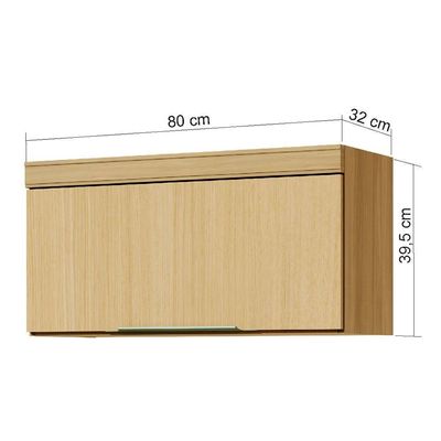 Armário Geladeira Marquesa 1 Porta 80 Cm 100% Mdf Nesher Nature