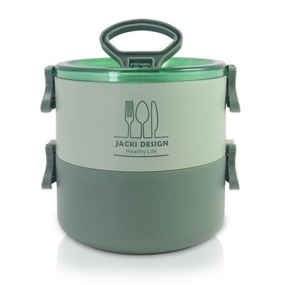 Conjunto Da Linha Joy Com Bolsa Térmica, Porta Talher, Pote De Marmita 2 Andares E Garrafa 430ml Verde