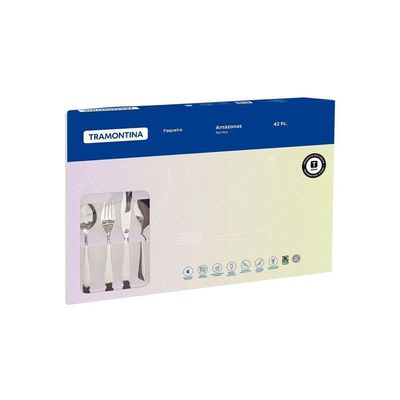 Faqueiro Para Churrasco Tramontina Amazonas Em Aço Inox 42 Peças Tramontina