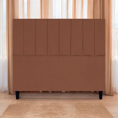 Cabeceira Decorativa Elen Para Cama De Casal 140 Cm Suede Terracota, Suede