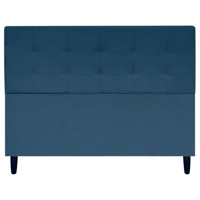 Cabeceira Cama Ivy Para Cama Queen 160 Cm Suede Azul-marinho, Suede