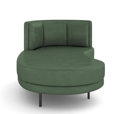 Sofá Chaise Longue Sala de Estar Living Lucca Esquerdo D02 Couríssimo Verde B-89 - Lyam Decor