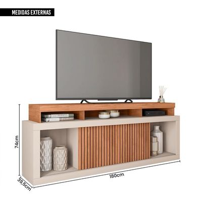 Bancada Rack Para Tv 70 Polegadas Marrom Sun Caemmun