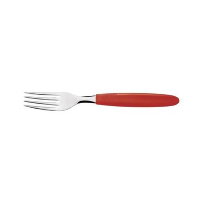 Garfo Para Sobremesa Tramontina Ipanema Com Lamina Em Aço Inox E Cabo De Polipropileno Vermelho