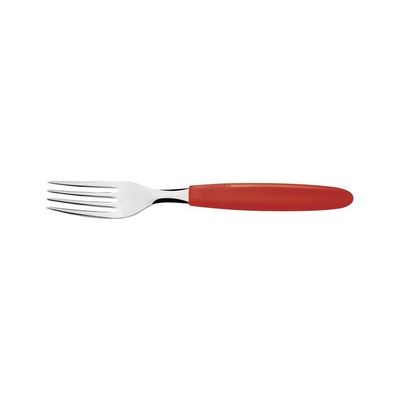 Garfo Para Sobremesa Tramontina Ipanema Com Lamina Em Aço Inox E Cabo De Polipropileno Vermelho