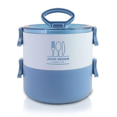 Conjunto Da Linha Joy Com Bolsa Térmica, Porta Talher, Pote De Marmita 2 Andares E Garrafa 430ml Azul