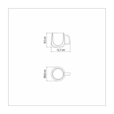 Conjunto De Xícaras Tramontina Para Chá E Cappuccino 300ml 2 Peças