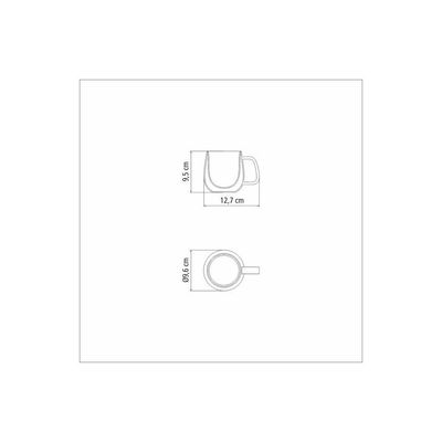 Conjunto De Xícaras Tramontina Para Chá E Cappuccino 300ml 2 Peças