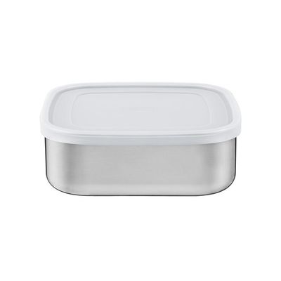 Pote Tramontina Freezinox Em Aço Inox Quadrado Com Tampa Plástica 23 Cm 3,6 L
