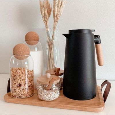 Garrafa Termica Cafeclick Com Cabo De Madeira 1 Litro - Mimo