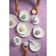 Conjunto Xícara E Pires De Chá Tramontina Sweet Color Em Porcelana Decorada 200 Ml 2 Piezas