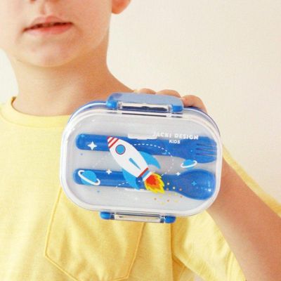 Pote P/ Lanche De 2 Andares Infantil 400ml Jacki Design Piccolino Azul