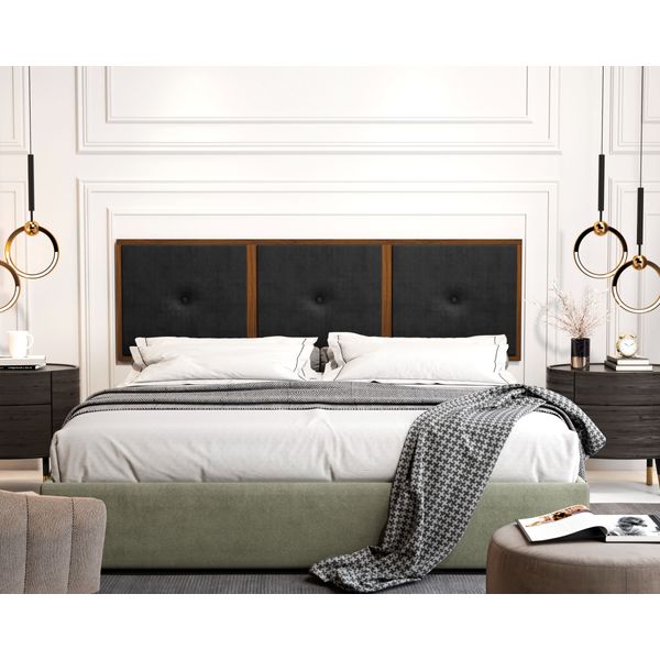 Painel Cabeceira Box King 1,95 Madeira Suede Preto - Comprar Moveis em Casa Painel Cabeceira Box King 1,95 Madeira Suede Preto - Comprar Moveis em Casa