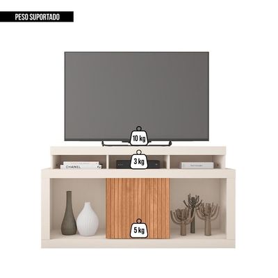 Bancada Rack Para Tv 55 Polegadas Frost Marrom Caemmun
