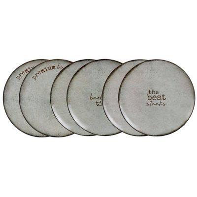 Kit Prato Raso Tramontina Churrasco Rustic Em Porcelana 28 Cm 06 Peças