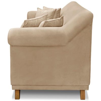 Sofa 3 Lugares Retro Polo 200cm Com Almofada Suede 1101 Ezz 1101
