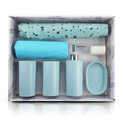 Kit Banheiro Com 7 Peças Jacki Design água