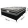 Cama Box Casal Colchão Gazin Com Molas Ensacadas Rubi 138x188x70cm Suede Preto/cinza Cinza