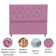 Cabeceira Estofada Cama Box King 195 Cm Suede Dubai rosa