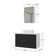 Conjunto Gabinete Banheiro Rubi 80cm - Gabinete + Cuba + Espelheira Branco Preto