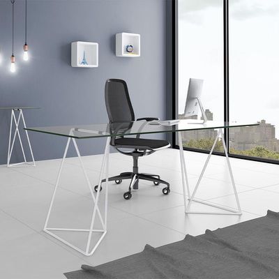 Mesa De Escritório Cavalete Arame Bela Vista Branco