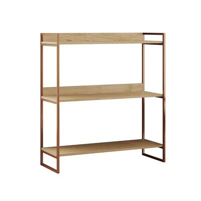 Aparador Industrial 3 Prateleiras Córdoba 95cm Cobre E Castanho Marrom
