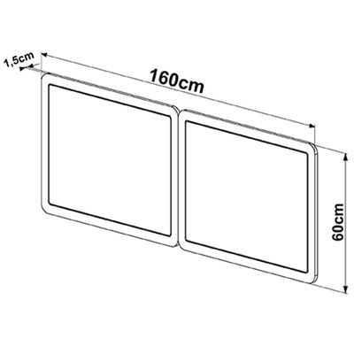 Cabeceira Cama Box Casal Queen Painel Com Telinha 160cm Moss A03 Hanover - Lyam Decor