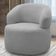 Kit 2 Poltronas Giratórias Sala de Estar Living Orgânico Carmen F04 Bouclê Cinza - Lyam Decor