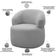 Kit 2 Poltronas Giratórias Sala de Estar Living Orgânico Carmen F04 Bouclê Cinza - Lyam Decor