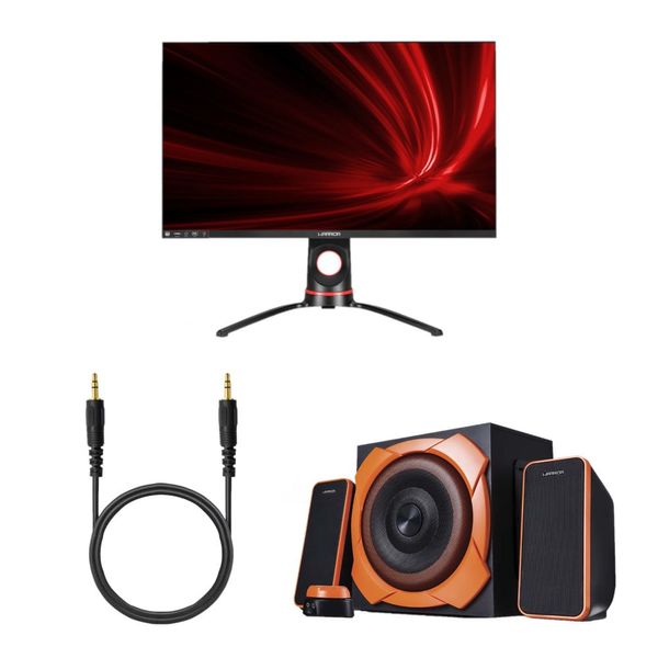 Combo Gamer - Monitor Kaizen 27 Pol, Caixa de Som 50W Warrior e Cabo P2 de 1,2mt Preto - SP266K SP266K Combo Gamer - Monitor Kaizen 27 Pol, Caixa de Som 50W Warrior e Cabo P2 de 1,2mt Preto - SP266K SP266K