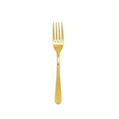 Garfo de Mesa Dourado Talheres Aço Inox Jogo 12un
