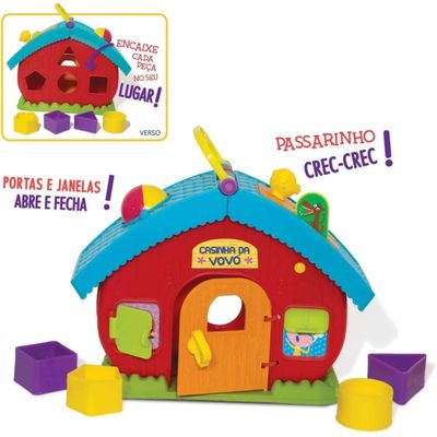 Brinquedo Casinha Da Vovó Encaixe As Formas Elka - 1052