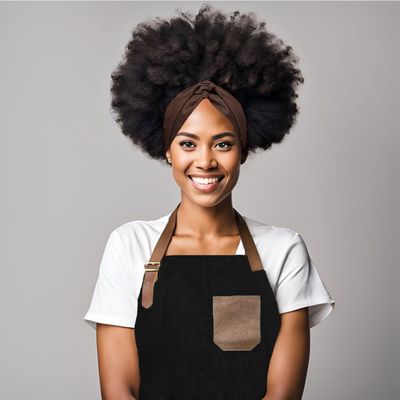 Faixa de Cabelo Turbante Bandana Marrom Restaurante 10un