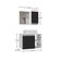 Conjunto Gabinete Banheiro Virtus 60cm - Gabinete + Cuba + Espelheira Branco Preto