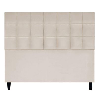 Cabeceira Decorativa Florem Para Cama De Casal 140 Cm Bege, Suede