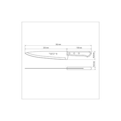 Kit 10 Facas Peixeira/cozinha 9 Lâmina Escura - Tramontina