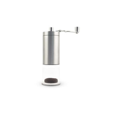 Moedor De Café Manual Em Aço Inox e Cerâmica Com Ajuste De Moagem Recipiente de Acrílico Portátil
