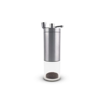Moedor De Café Manual Em Aço Inox e Cerâmica Com Ajuste De Moagem Recipiente de Acrílico Portátil
